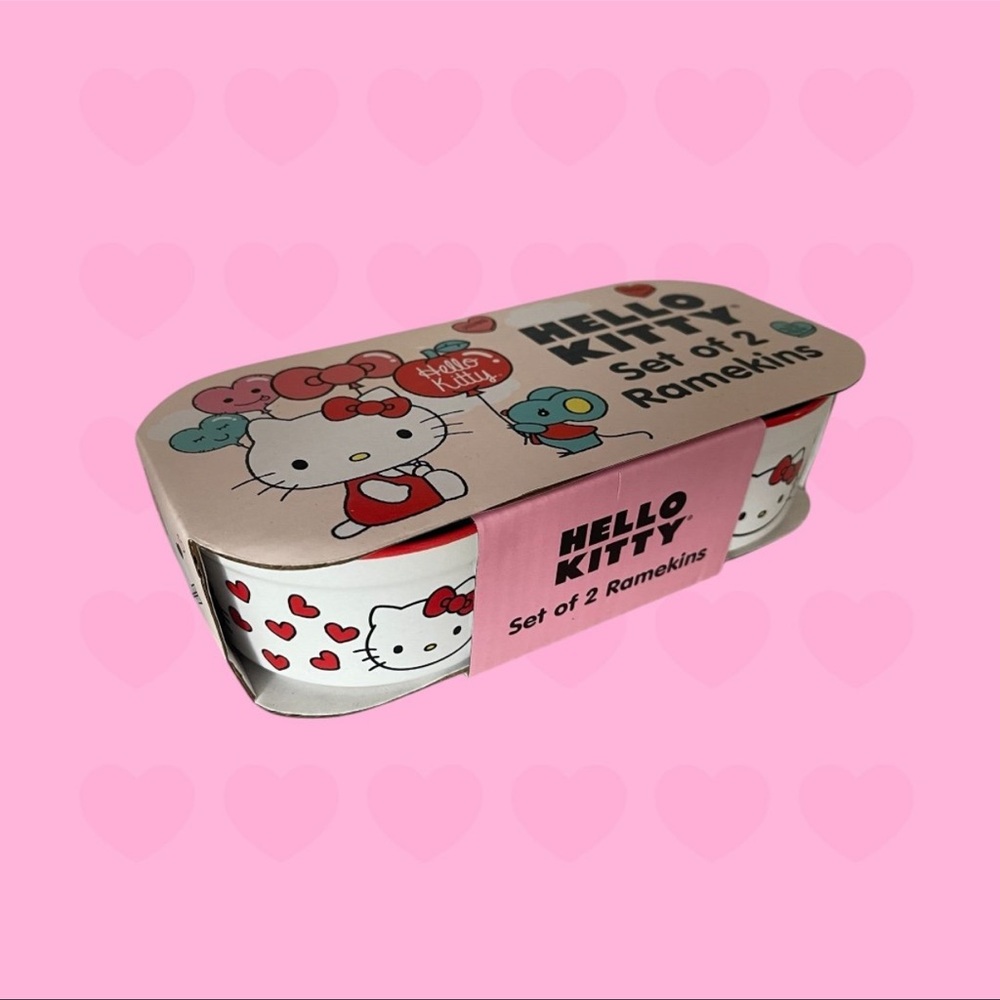 Hello Kitty Ramekins - White and Red